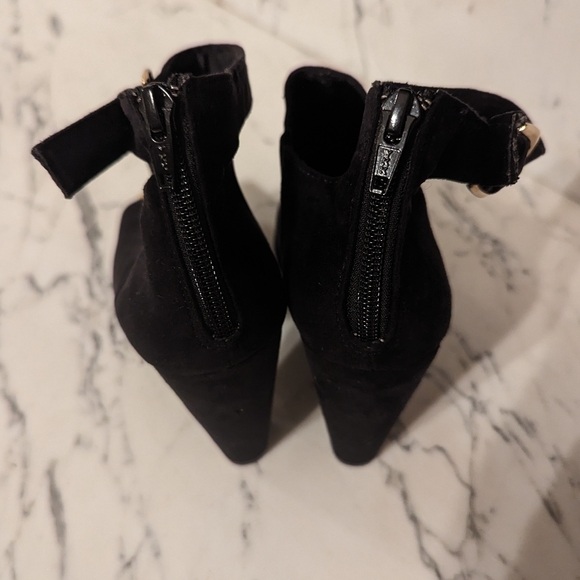 H&M Black Ankle Peep Toe Heels - Picture 3 of 5